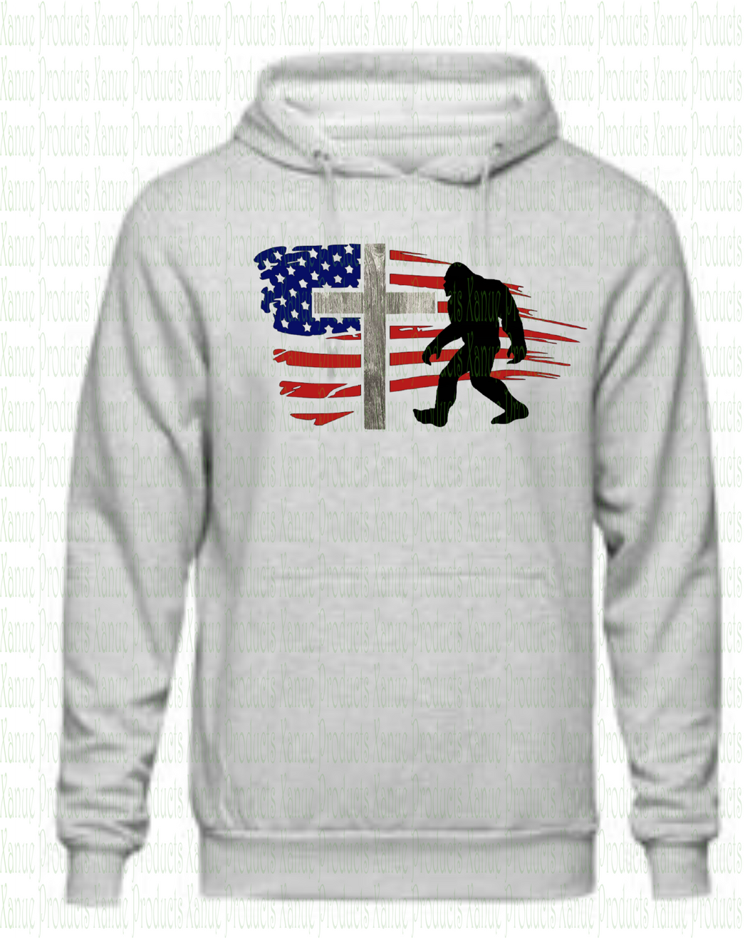 Flag, & Cross Bigfoot Sweatshirts - (Front Only)-Vapor Brand